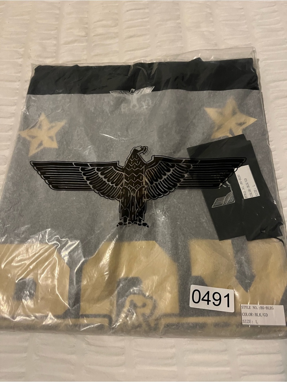 Men's Short Sleeve Tee - Black/Gray - Eagle Graphic
